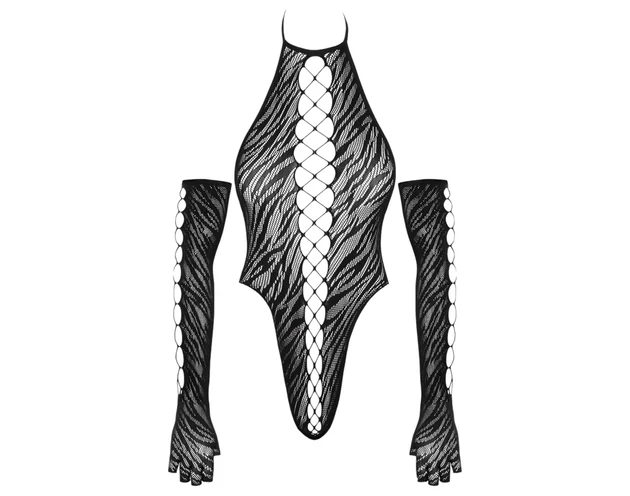 Cottelli - body kesztyűvel (fekete) - S-L