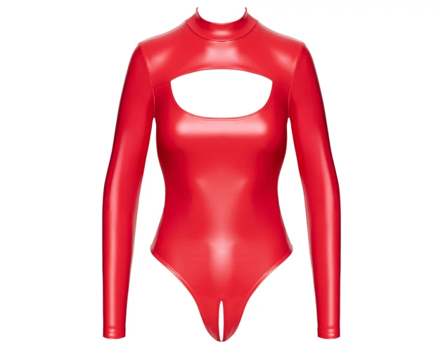 Noir - fényes hatású body (piros)