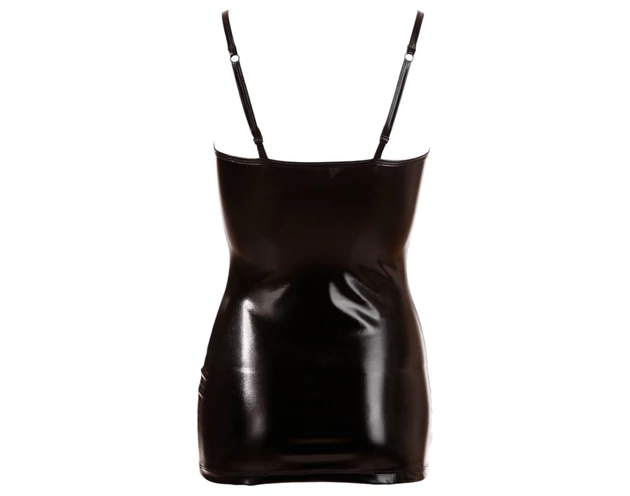 Cottelli - Fényes, fűzős ruha (fekete)