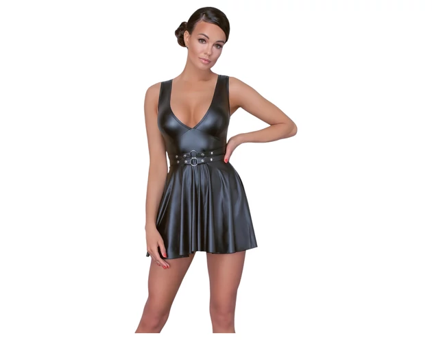 Cottelli - rakott ruha, övvel (fekete)