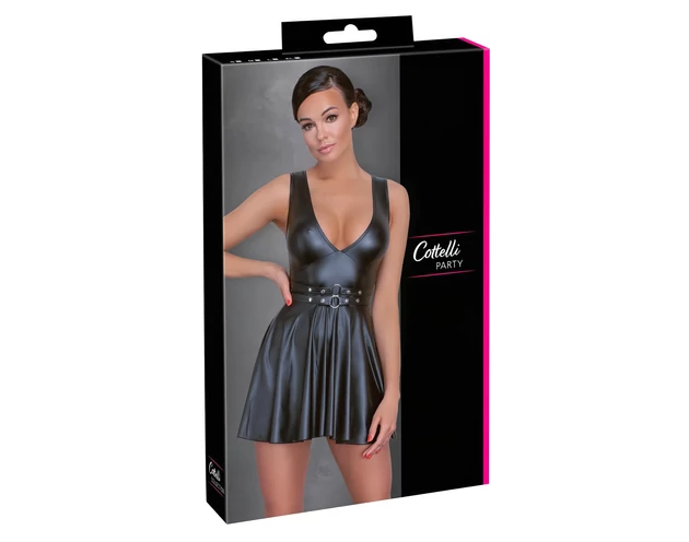 Cottelli - rakott ruha, övvel (fekete)