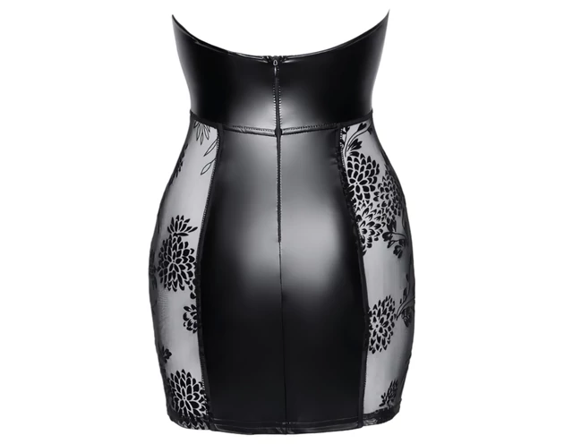 Noir - fűzős miniruha (fekete)