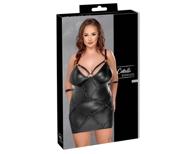Cottelli Plus Size - ruha bilinccsel (fekete)