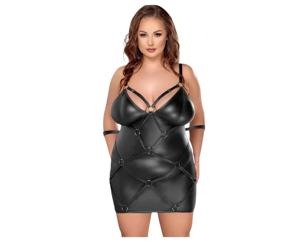 Cottelli Plus Size - ruha bilinccsel (fekete)