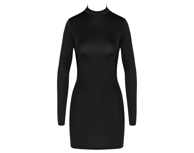 Cottelli - nyitott hátú, láncos miniruha (fekete)