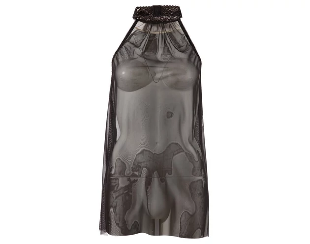 NO:XQSE - Áttetsző, tüll babydoll (fekete)