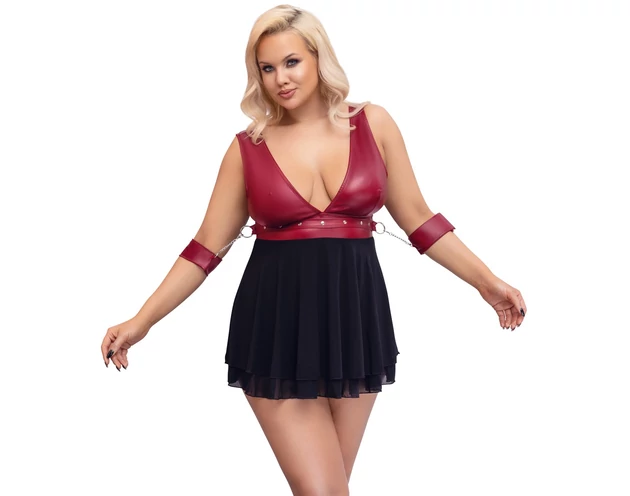 Cottelli Bondage Plus Size - babydoll (piros)