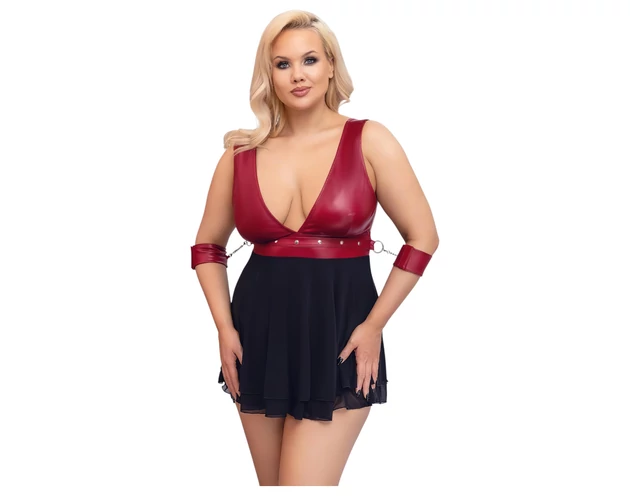 Cottelli Bondage Plus Size - babydoll (piros)