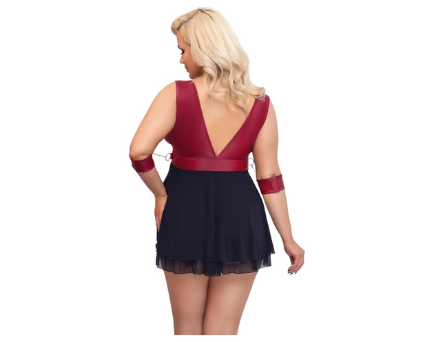 Cottelli Bondage Plus Size - babydoll (piros)