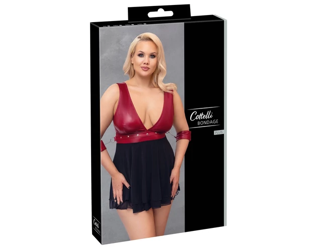Cottelli Bondage Plus Size - babydoll (piros)