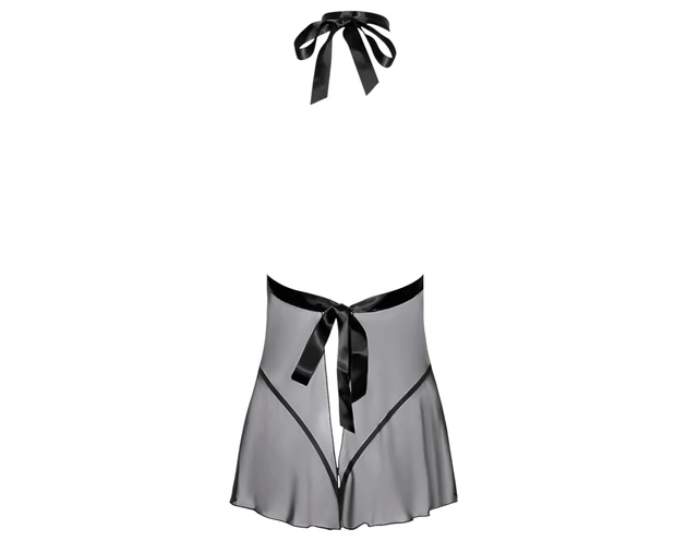 Kissable - nyakpántos, csipke babydoll (fekete)