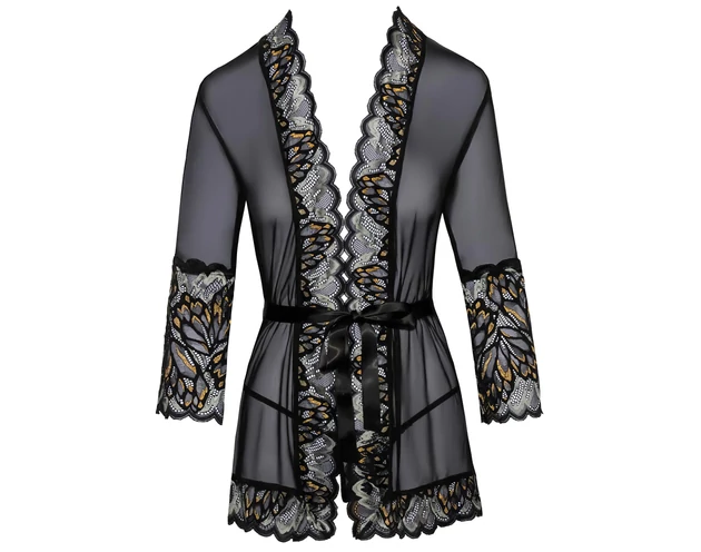 Kissable - rövid köntös (fekete)