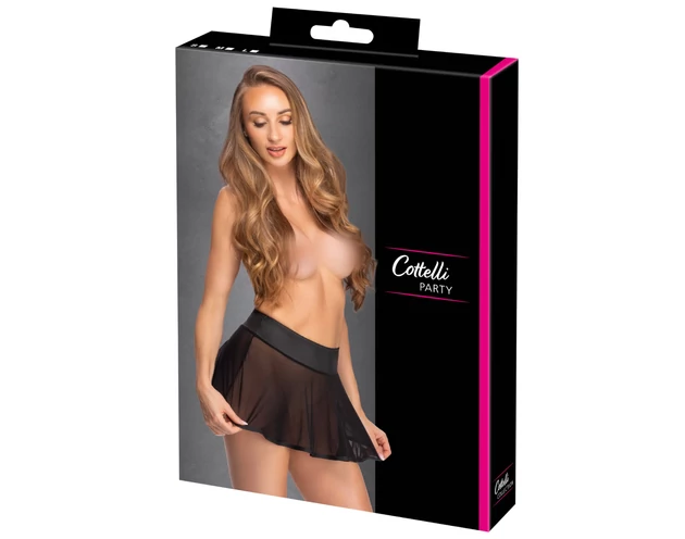 Cottelli Party - rakott miniszoknya (fekete)