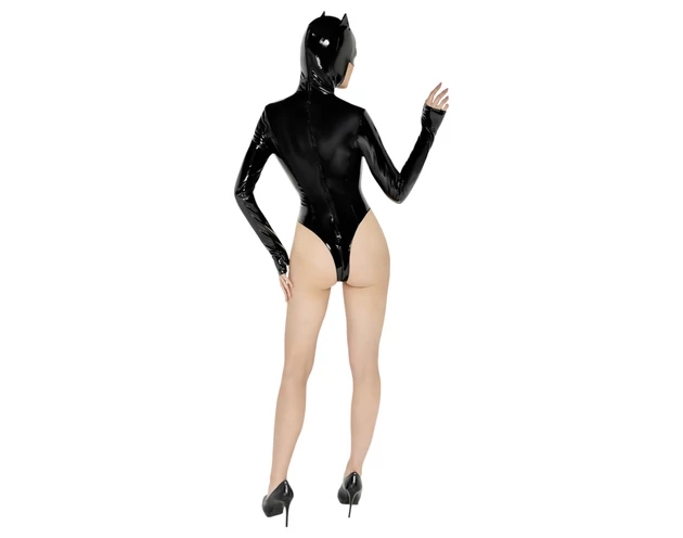 Black Velvet - hosszúujjú Batwoman body (fekete)