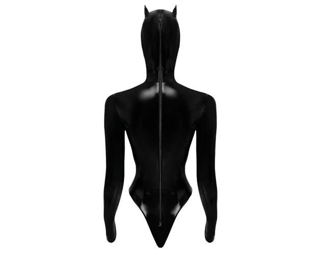 Black Velvet - hosszúujjú Batwoman body (fekete)