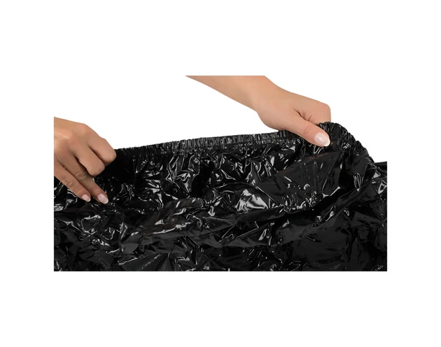 Lakk lepedő - gumis - 160x200cm (fekete)
