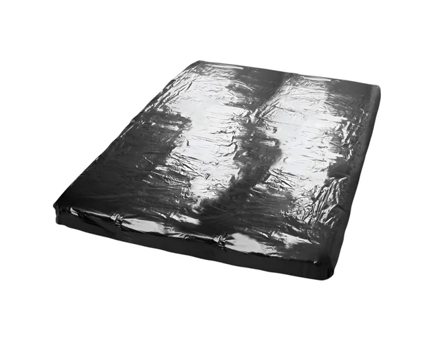 Lakk lepedő - gumis - 160x200cm (fekete)