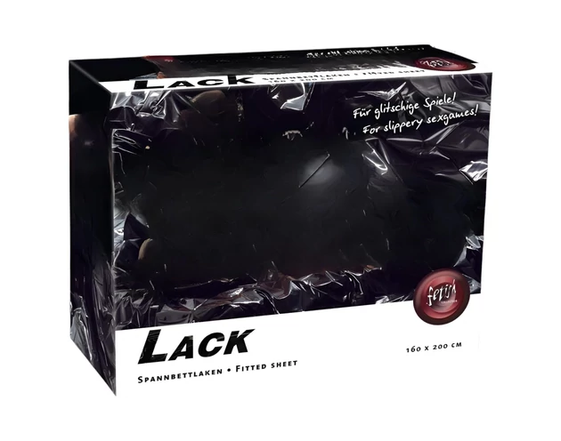 Lakk lepedő - gumis - 160x200cm (fekete)
