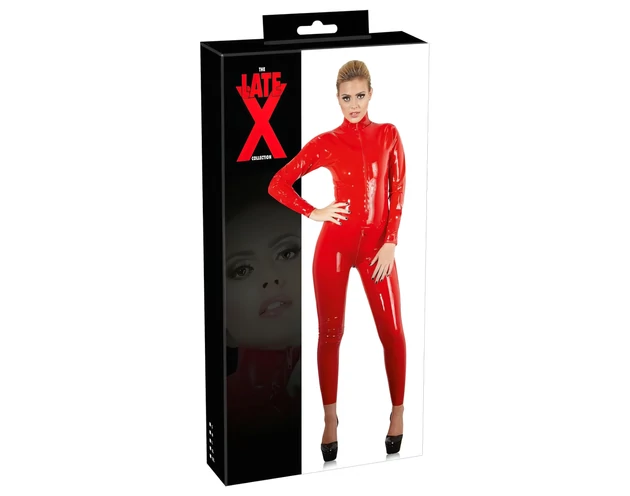 LATEX - hosszúujjú női overál (piros)