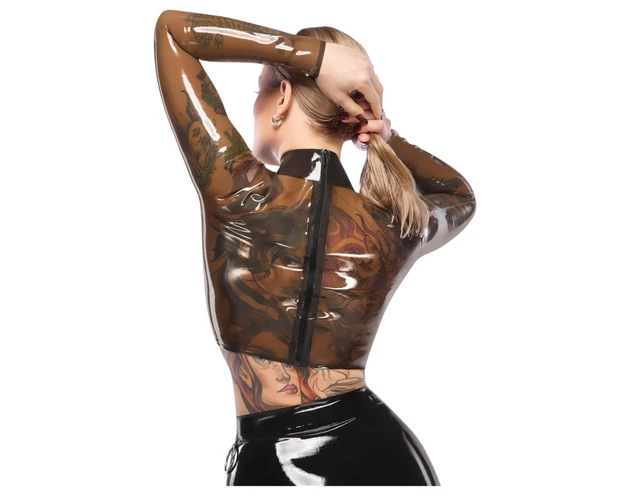 LATEX - áttetsző latex felső (áttetsző-fekete)