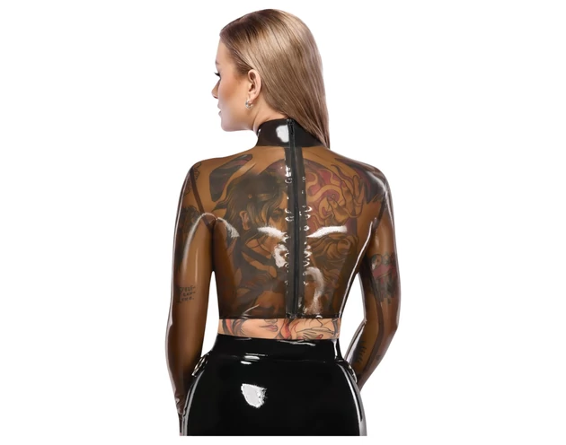 LATEX - áttetsző latex felső (áttetsző-fekete)