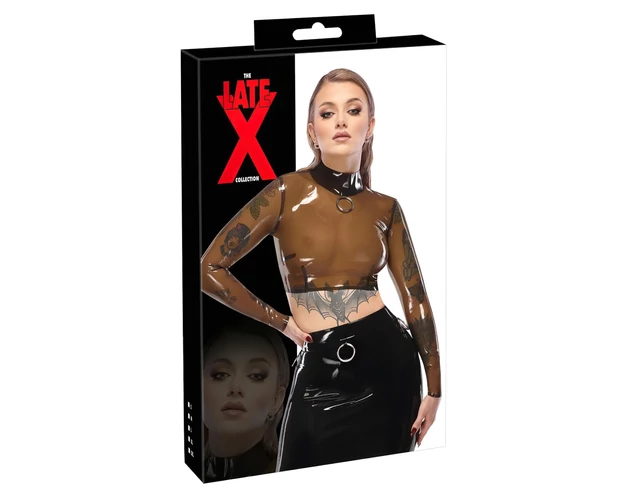 LATEX - áttetsző latex felső (áttetsző-fekete)