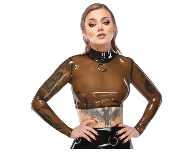 LATEX - áttetsző latex felső (áttetsző-fekete)