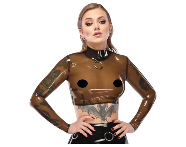 LATEX - áttetsző latex felső (áttetsző-fekete)