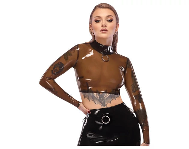 LATEX - áttetsző latex felső (áttetsző-fekete)
