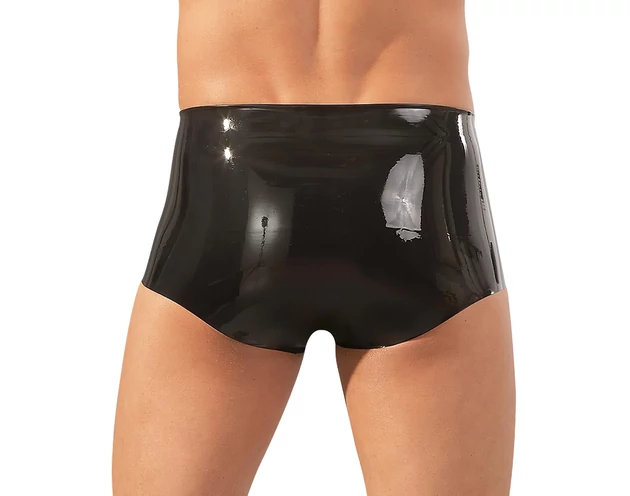 LATEX - boxer + péniszköpeny (fekete)