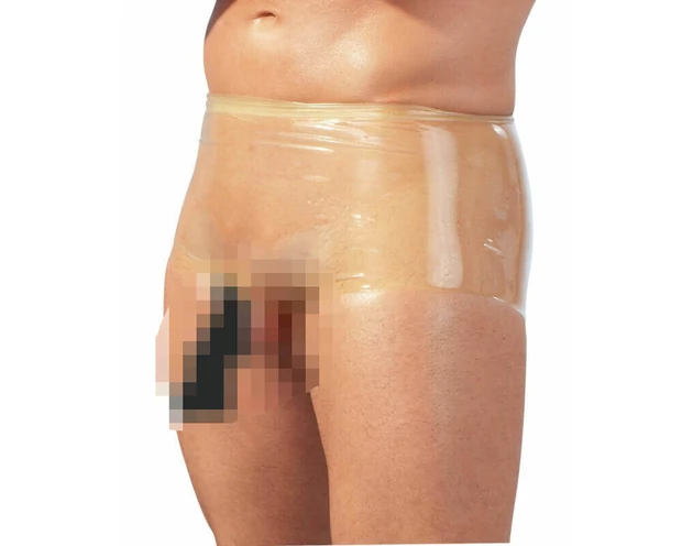 LATEX - boxer + péniszköpeny (natúr)