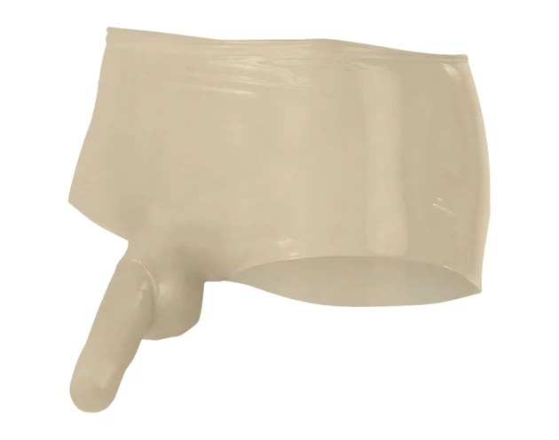LATEX - boxer + péniszköpeny (natúr)
