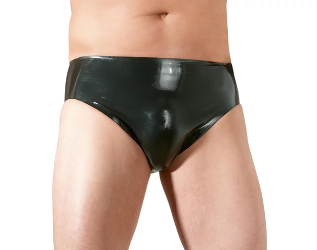 LATEX - férfi alsó belső péniszes anál dildóval (fekete)