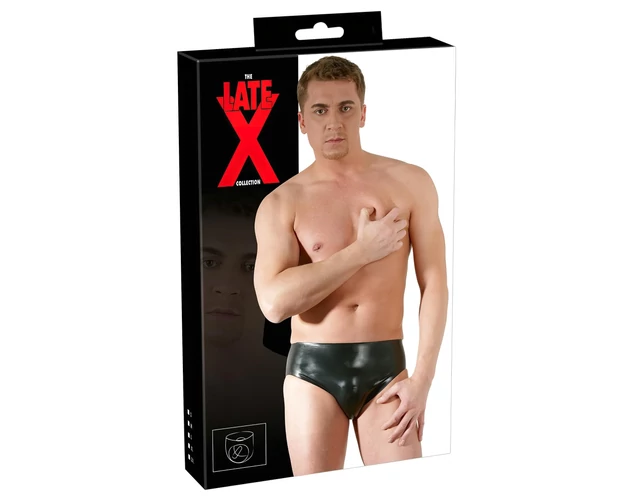 LATEX - férfi alsó belső péniszes anál dildóval (fekete)