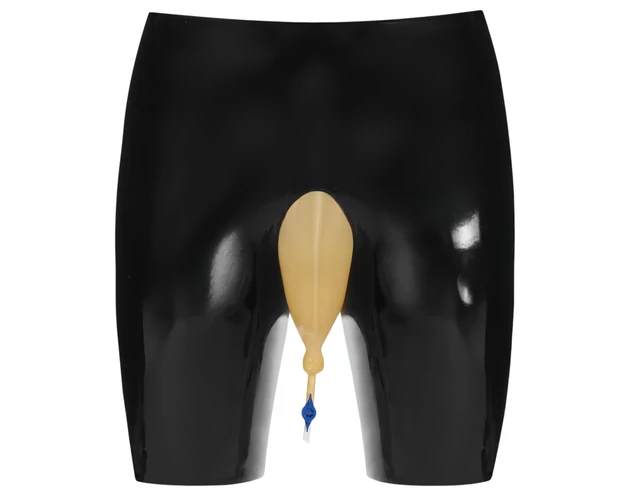 LATEX - Pisifogó latex alsó, leeresztő nyílással (fekete)