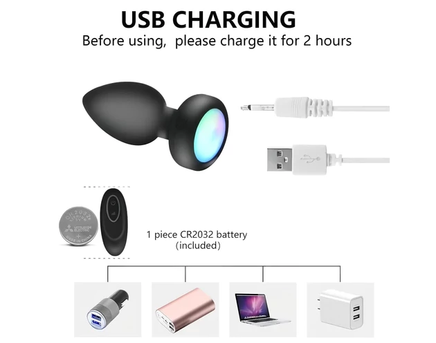 Mrow - világító, rádiós anál vibrátor (fekete)