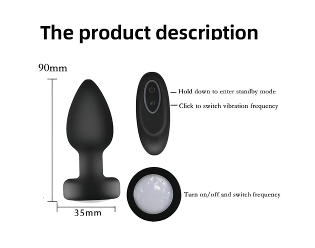 Mrow - világító, rádiós anál vibrátor (fekete)