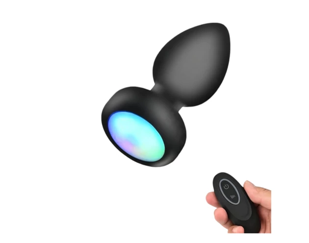 Mrow - világító, rádiós anál vibrátor (fekete)