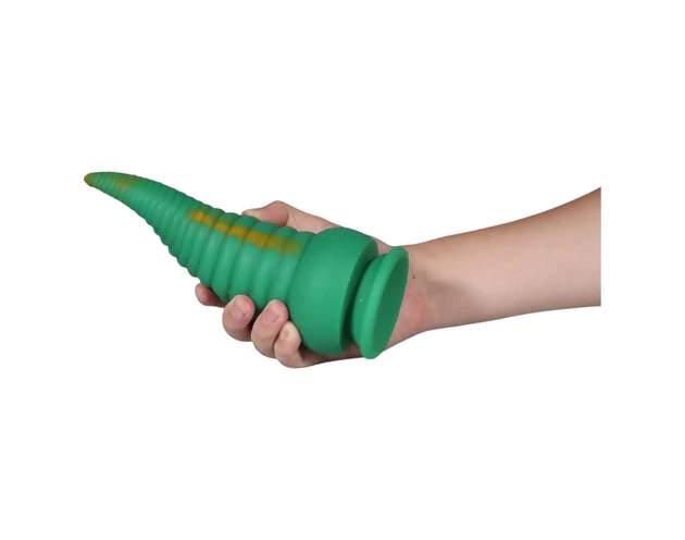 OgazR Octopuss - polipkar dildó - 21 cm (zöld-sárga)