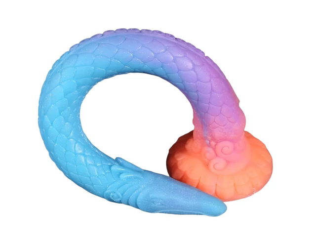 OgazR XXL Eel - foszforeszkáló anál dildó - 47 cm (pink)