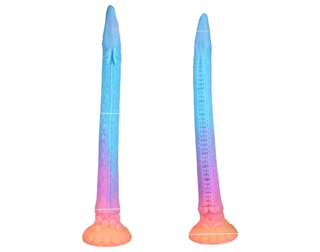 OgazR XXL Eel - foszforeszkáló anál dildó - 47 cm (pink)