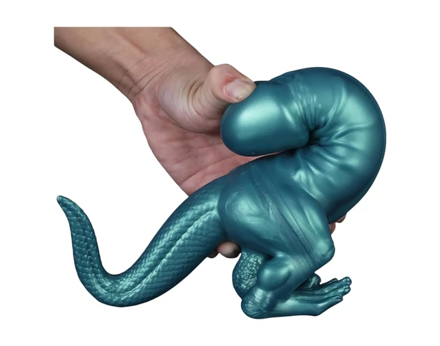 Toppedmonster - dinoszaurusz szilikon dildó - 26 cm (türkiz)