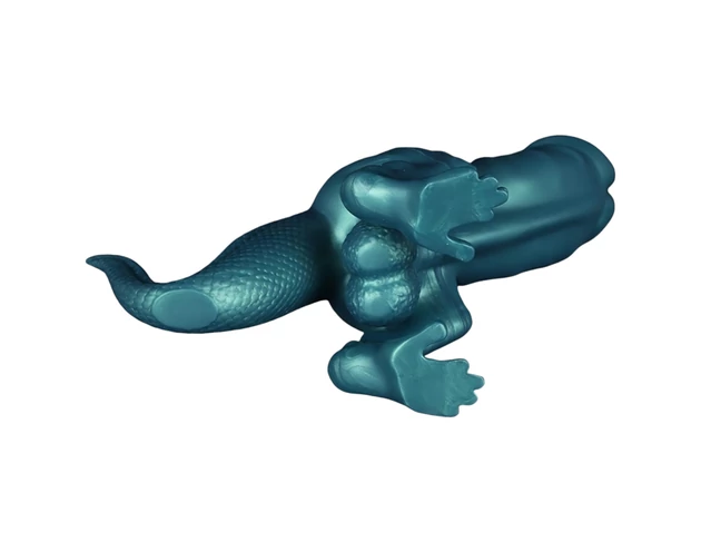 Toppedmonster - dinoszaurusz szilikon dildó - 26 cm (türkiz)