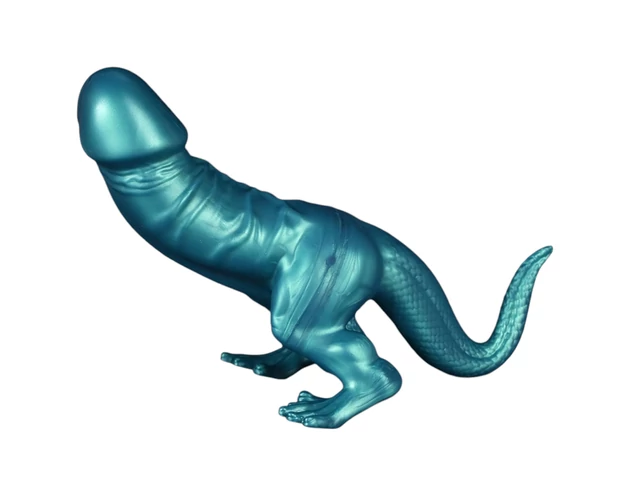 Toppedmonster - dinoszaurusz szilikon dildó - 26 cm (türkiz)