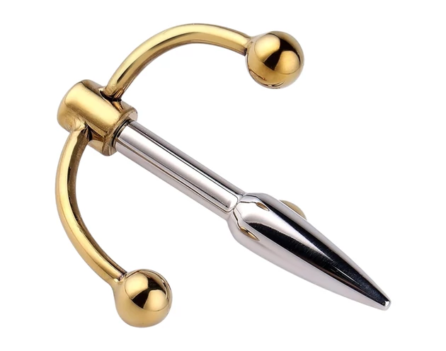 Urethralplay - horgonyos fém dilátor - 4,5cm (ezüst)