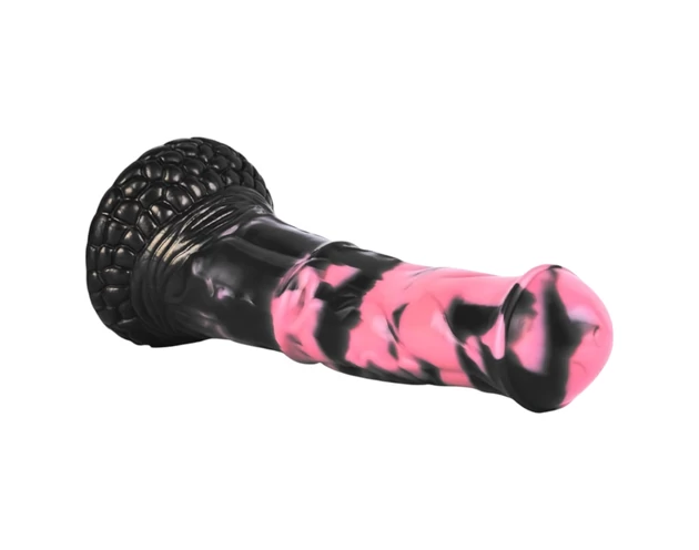 Bad Horse - szilikon ló pénisz dildó - 18cm (fekete-pink)