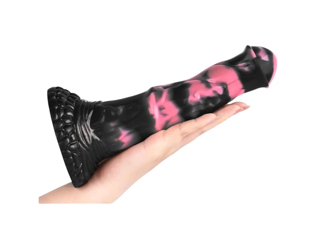 Bad Horse - szilikon ló pénisz dildó - 18cm (fekete-pink)