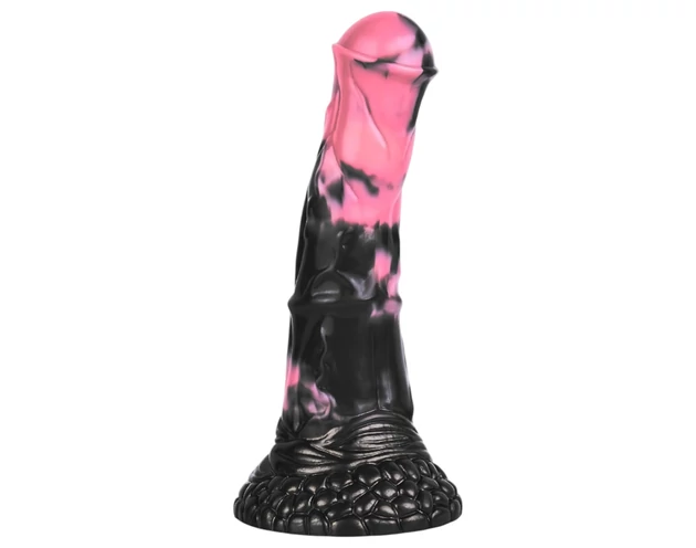 Bad Horse - szilikon ló pénisz dildó - 18cm (fekete-pink)
