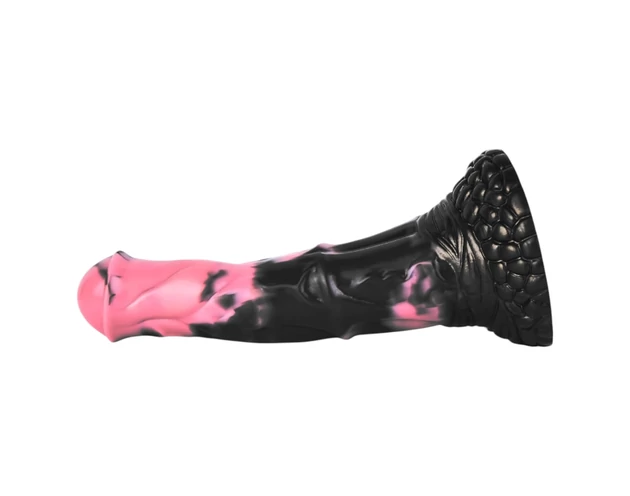 Bad Horse - szilikon ló pénisz dildó - 18cm (fekete-pink)
