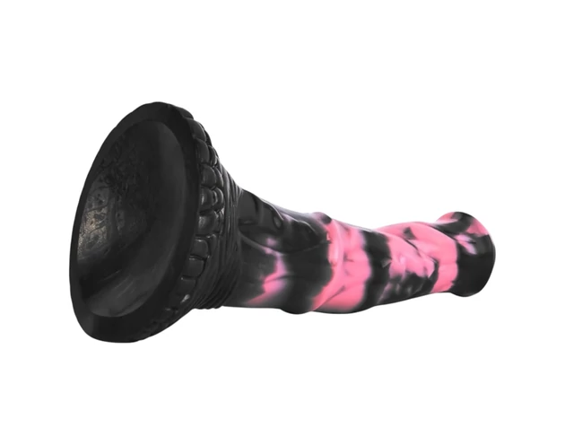 Bad Horse - szilikon ló pénisz dildó - 18cm (fekete-pink)